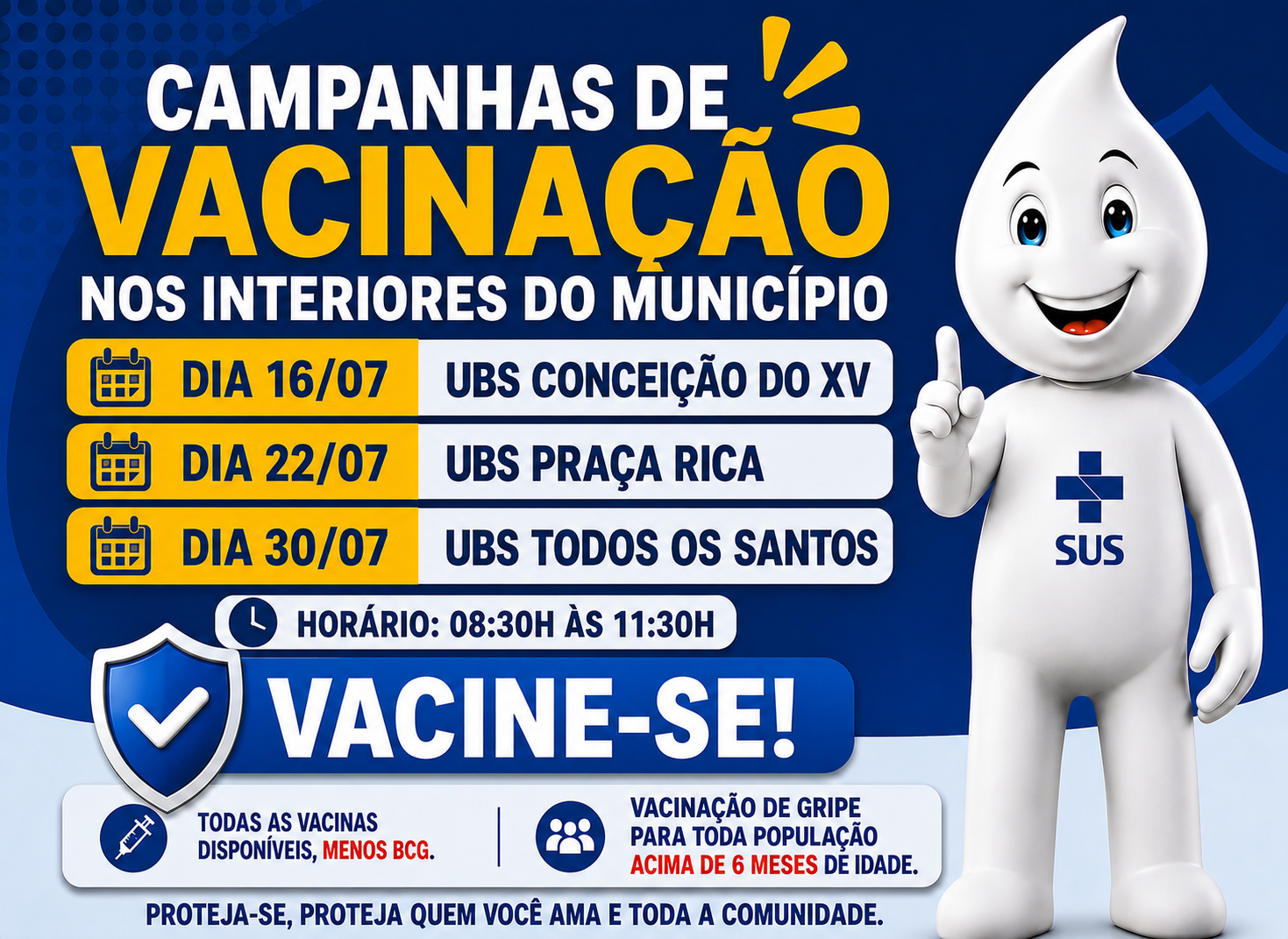 NOTÍCIA: Campanhas de Vacinação levam imunização às comunidades do interior de Vila Pavão