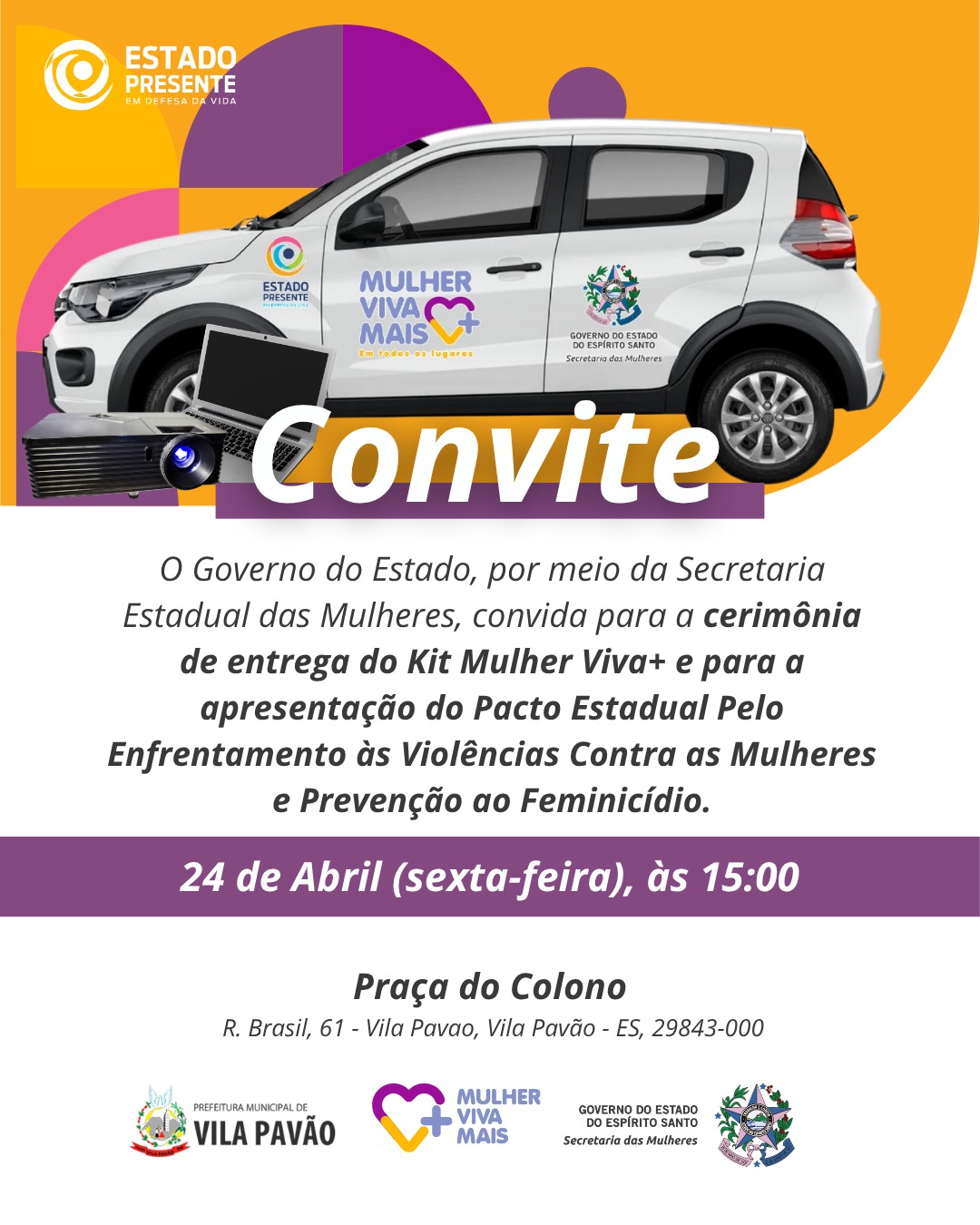 NOTÍCIA: Município recebe Kit Mulher Viva+ e fortalece ações de proteção e autonomia das mulheres