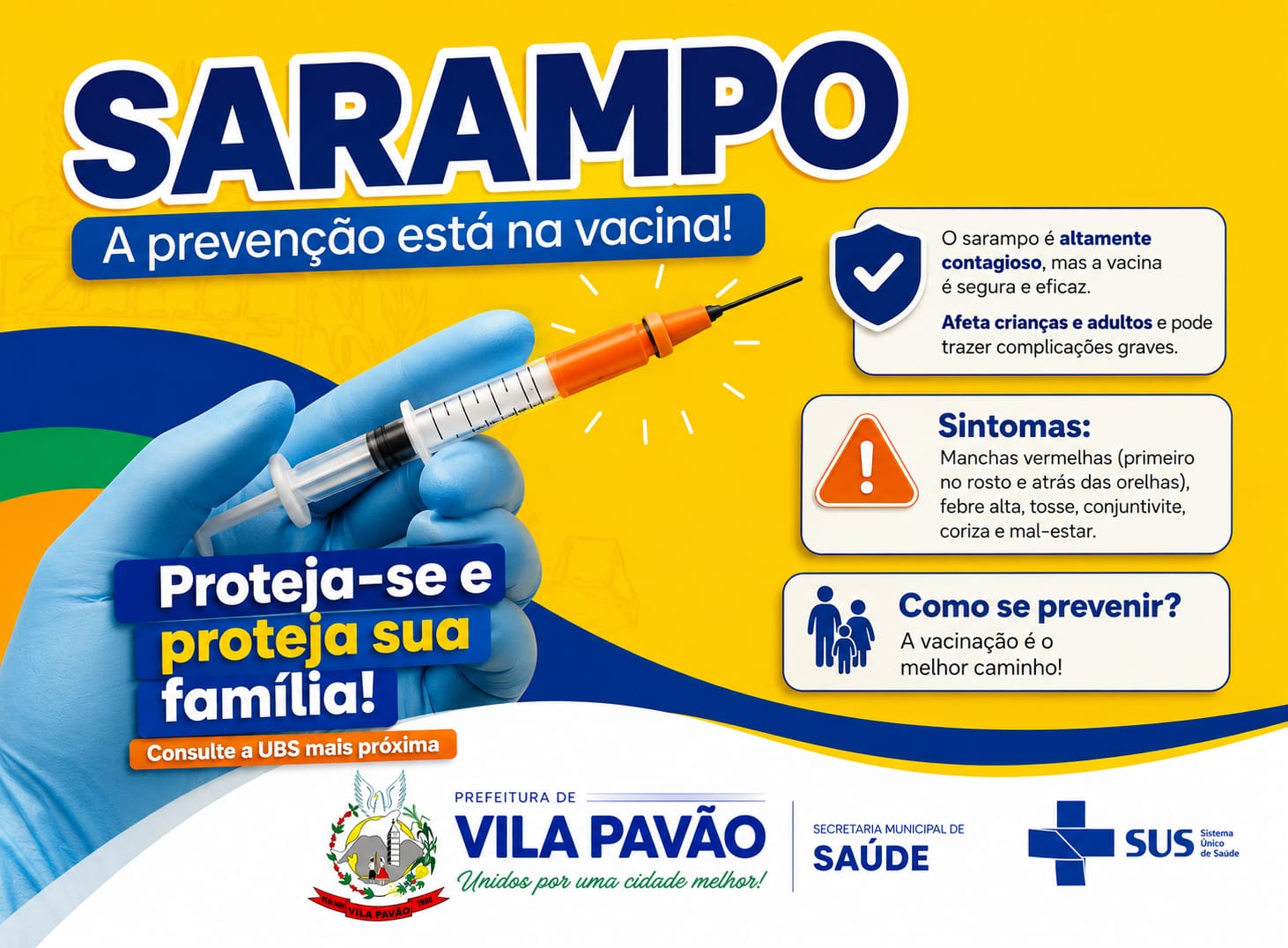 NOTÍCIA: Secretaria de Saúde alerta população sobre a importância da vacinação contra o sarampo