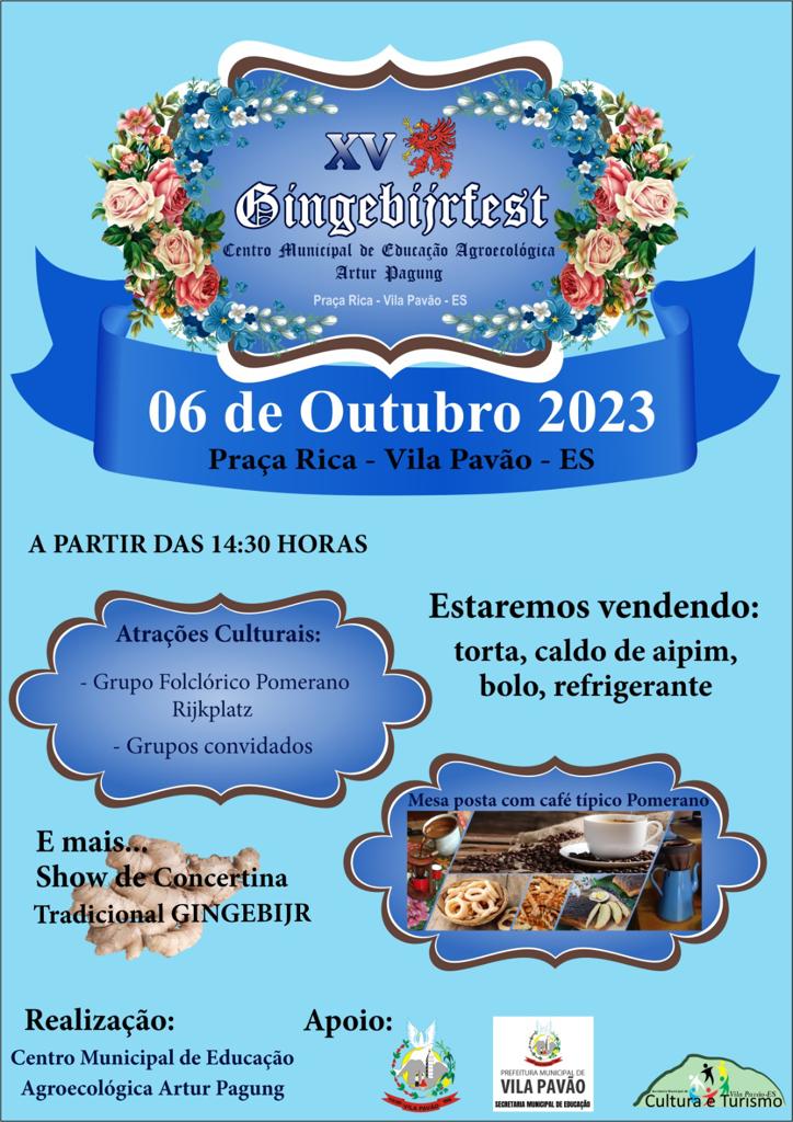 Comunidade de Praça Rica realiza a XV Gingebijrfest nesta sexta-feira (6)