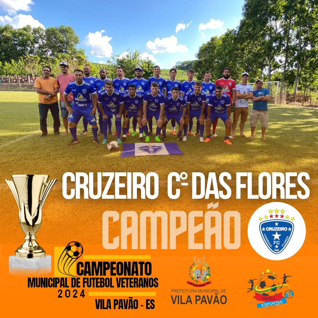 Cruzeiro Córrego das Flores é campeão municipal Veterano de 2024