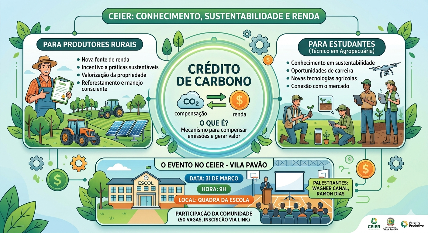 Vila Pavão no mapa da sustentabilidade: Participe da formação sobre Crédito de Carbono no CEIER