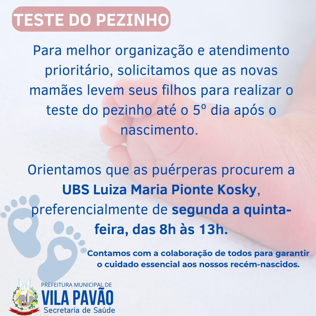 TESTE DO PEZINHO