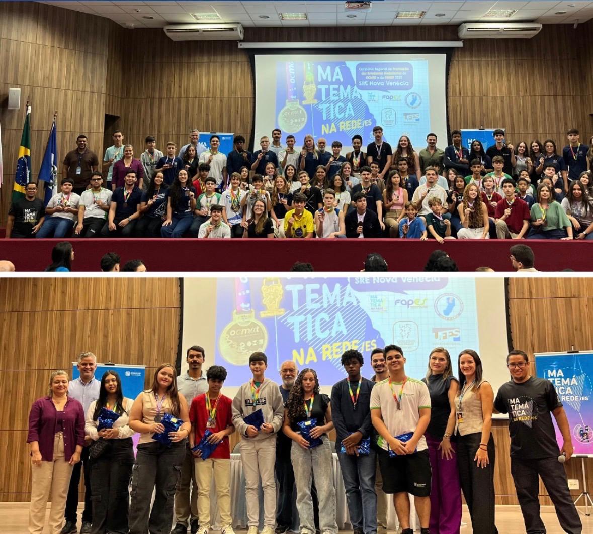 Imagem da notícia: Alunos da Rede Municipal são premiados na OCMAT 2025 e OBMEP 2025 no IFES