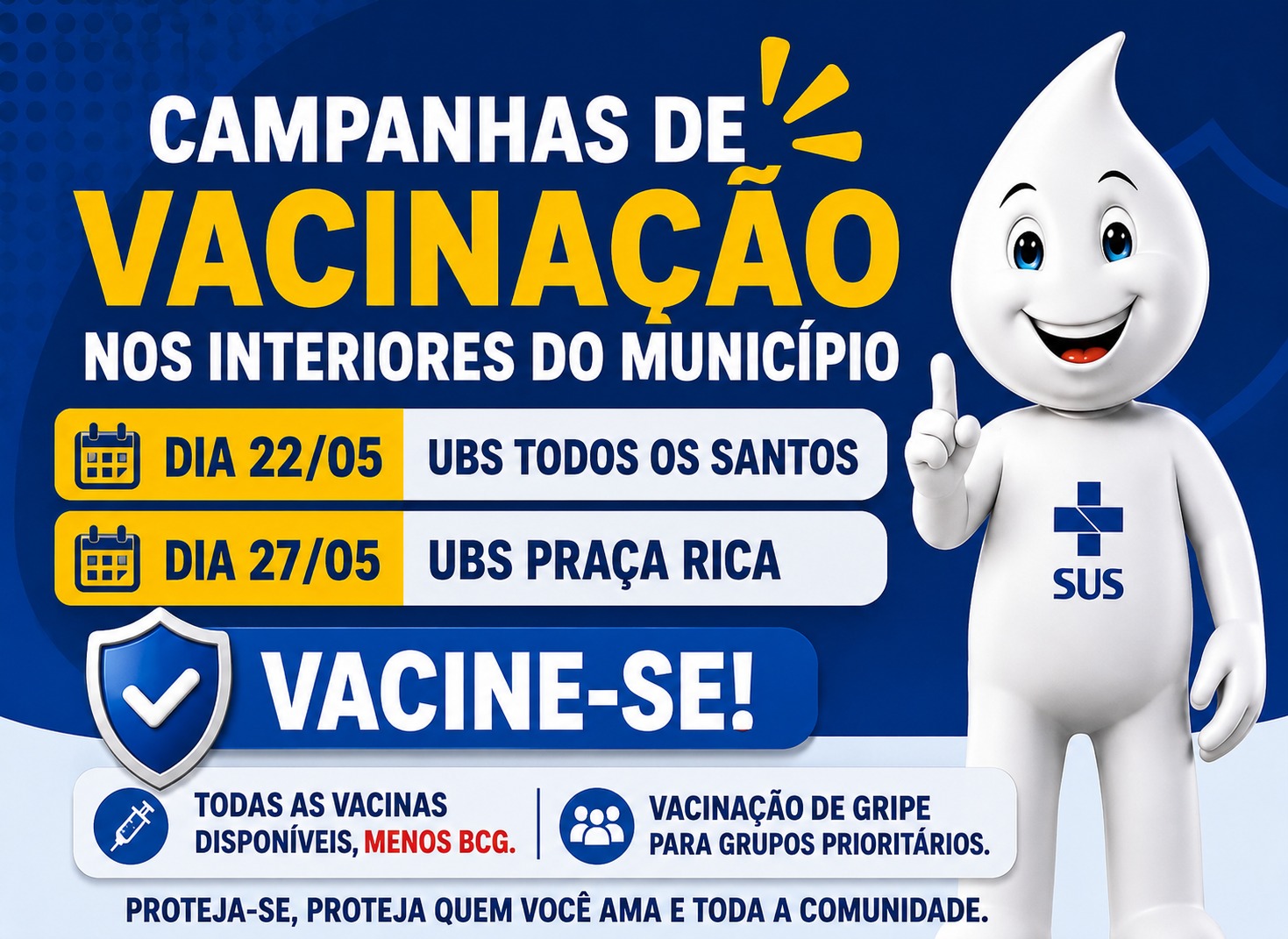 Imagem da notícia: Secretaria de Saúde leva vacinação a comunidades do interior